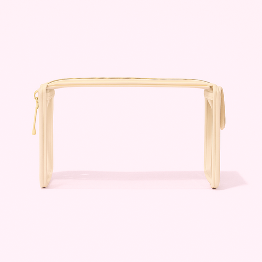 Cream Clear Beauty Bag