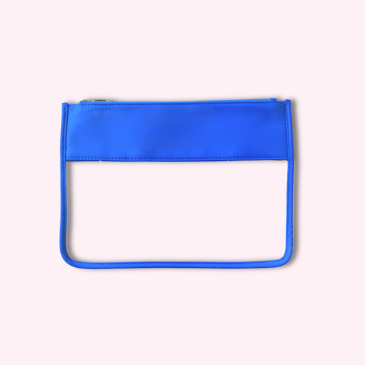 Royal Blue Clear Front Pouch