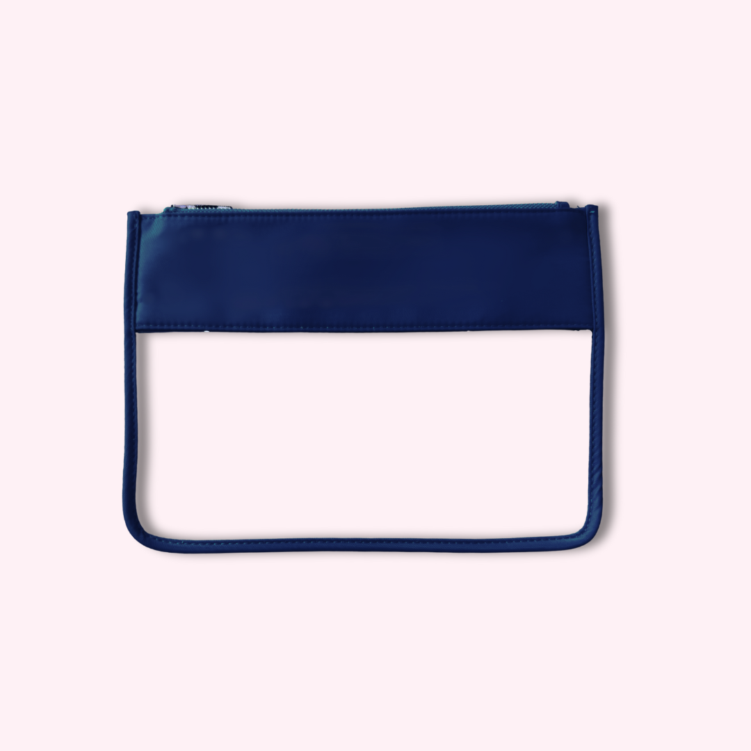 Navy Clear Front Pouch