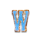 W - Letter Patch
